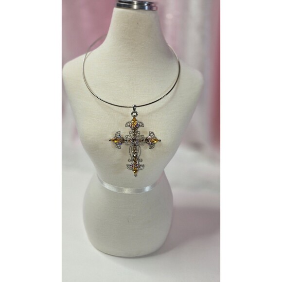 Jewelry Lot Cross Religious Crystal Theme Clean Curated Bundle Free Gift - Picture 2 of 16